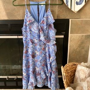 Francesca’s baby blue ruffle dress